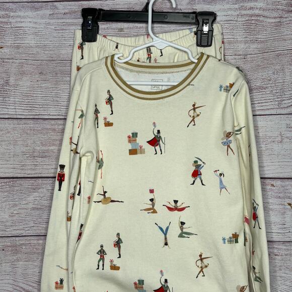 Sara Sherman Samuel West Elm Nutcracker Christmas Girls 2 Piece PJ Set Size 12 - Picture 3 of 8